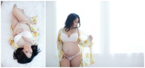 Maternity Photography by Jodi Lynn With Yellow Kimono in Phoenix