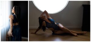 woman posing for empowering boudoir session